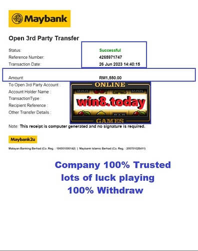 Big win on ACE333 slots from MYR 150 to MYR 1,550