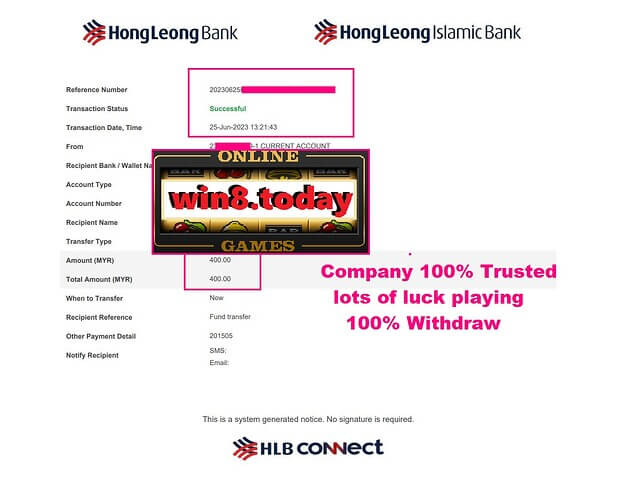 Sky777 Casino Game Screenshot showing a win of 400 baht