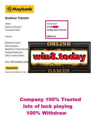 3WIN8 Casino game screen showing a MYR700 win from a MYR60 bet
