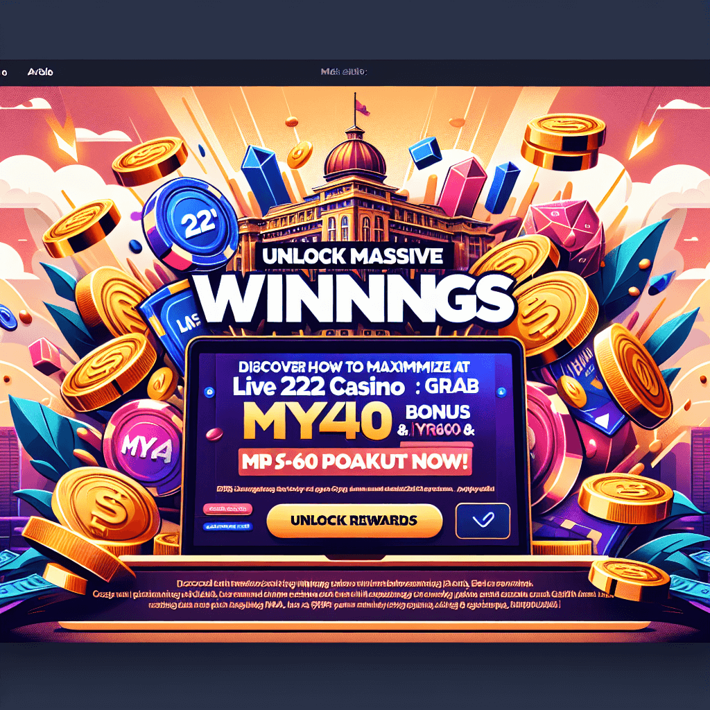 Claim your MYR400 bonus and MYR60 payout at Live22 Casino